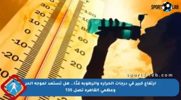 ارتفاع كبير في درجات الحرارة والرطوبة غدًا.. هل تستعد لموجة الحر وعظمى القاهرة تصل 35؟